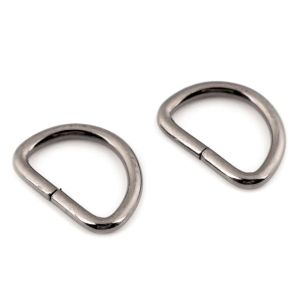 Polokroužek na koženou galanterii š.20 mm 01 černý nikl