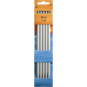 Ponožková jehlice PONY, hliníková, 5 kusů, délka 20cm, velikost 7mm