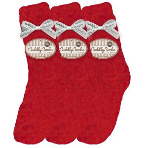 Ponožky zimní žinylkové 232810588/20700506, červené, jednobarevné, spací, univerzální, 1 pár, vel. UNI