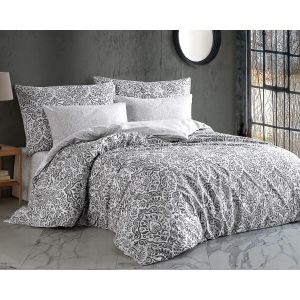 Povlečení HANZADE ČERNÉ, ornamenty, bavlna hladká, 140x200cm + 70x90cm 