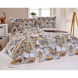 Povlečení Matějovský JOSEF LADA ČTYŘI ROČNÍ OBDOBÍ, barevné, bavlna hladká digitál, 140x200cm + 70x90cm