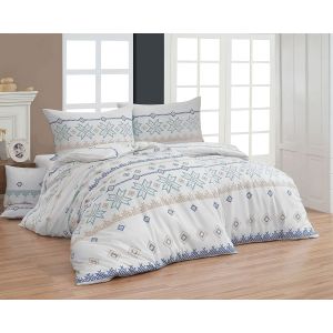 Povlečení Matějovský ASPEN, severský vzor, bílo-modré, flanel premium (více rozměrů)