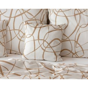 Povlečení Matějovský BIANCO, béžové spirály, flanel premium (více rozměrů)