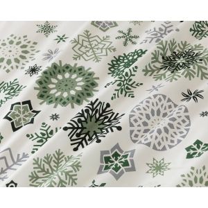 Povlečení Matějovský GREEN STARS, zelené vločky, bavlna hladká (více rozměrů)