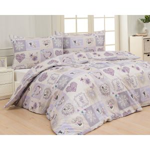 Povlečení Matějovský ROSEA, provance vzor, fialové, bavlna hladká digitál, (více rozměrů)
