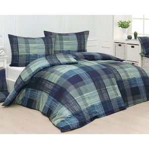 Povlečení Matějovský WILSON, káro, modro-tyrkysová, (více materiálů, rozměrů)