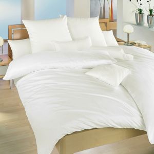 Povlečení UNI BÍLÁ, jednobarevné, krep, 140x200cm + 70x90cm