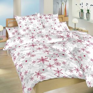 Povlečení VLOČKY ŠEDÉ, krep, 140x200cm + 70x90cm