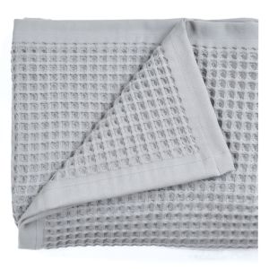 Přehoz na postel bavlněný OPTIMUS, jednobarevný šedý, vaflový, 225x230cm, dvoulůžkový