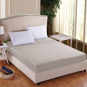 Luxusní napínací mako-jersey prostěradlo s lycrou DELUXE 90x200cm / 30cm elastické, světle šedé