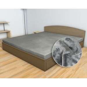 Prostěradlo MIKROFLANEL SLEEP WELL 180x200cm, světle šedé