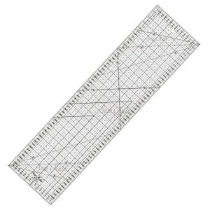 Rastrové pravítko na patchwork, látky DONWEI M1660 BK, černý popis, 16x60cm