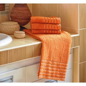 Mikrofroté ručník EMA, terakota, 50x100cm