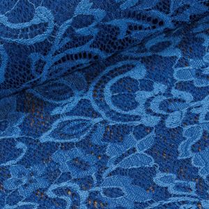 Šatovka / krajka LILI 12 elastická, modrá, š.150cm (látka v metráži)