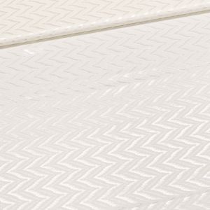 Šatovka / polyesterové hedvábí 2455 H smetanový cik-cak vzor, š.140cm (látka v metráži)