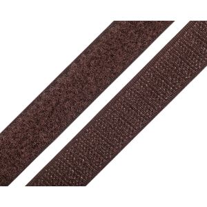 Suchý zip háček + plyš 740843/161 hnědý, šířka 2cm (v metráži)