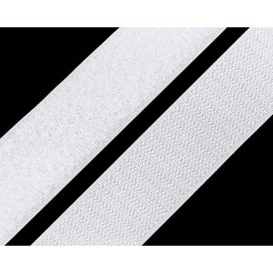 Suchý zip háček + plyš 780022/1 bílý, šířka 3cm (v metráži)