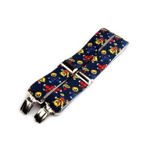 Šle dětské, délka 60cm, šíře 2,5cm, tvar Y, MEDVÍDCI tmavě modré, 650256/14