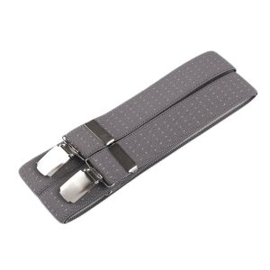 Šle pánské, délka 125cm, šíře 3cm, tvar X, šedé s bílými tečkami, 650255/35