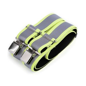 Pracovní reflexní masivní šle 650377/01, délka 120cm, šíře 4cm, tvar X, žluto-šedé