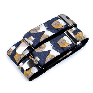 Šle pánské pivní PIVO MODRÉ, délka 120cm, šíře 4cm, tvar Y, modrá jeans, 650327/11