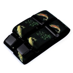 Šle pánské rybářské ŠTIKY, délka 120cm, šíře 4cm, tvar Y, tmavě zelené, 650368/03