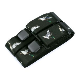 Šle pánské myslivecké KACHNY, délka 120cm, šíře 4cm, tvar Y, tmavě zelené, 650370/02