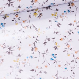 Ubrus PVC s textilním podkladem 5744120 drobné kytičky, žluto hnědé, š.140cm (metráž)