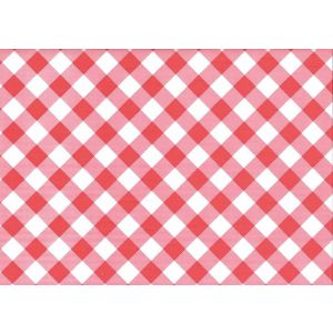 Ubrus PVC s textilním podkladem 5731410, červené diagonální káro, š.140cm (metráž)