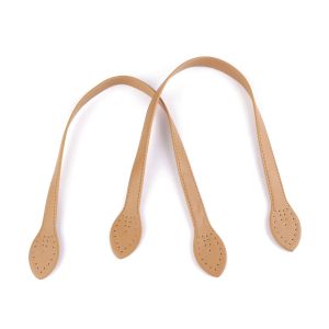 Ucha na kabelku (tašku), 900521/1 jednobarevná, béžová, koženková, délka 50cm, 2ks