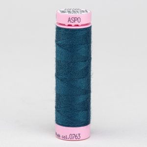 Univerzální šicí nit Amann ASPO 120 polyesterová, tmavě petrolejová 0763, návin 100m 