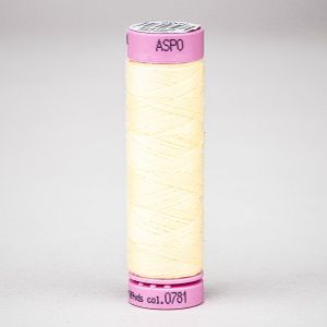 Univerzální šicí nit Amann ASPO 120 polyesterová, vanilková žlutá 0781, návin 100m 
