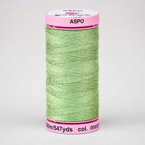 Univerzální šicí nit Amann ASPO 120 polyesterová, světle zelená 0091, návin 500m 