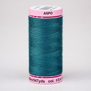 Univerzální šicí nit Amann ASPO 120 polyesterová, tmavě zeleno-tyrkysová 0314, návin 500m 
