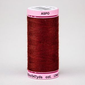 Univerzální šicí nit Amann ASPO 120 polyesterová, tmavá cihlová 1348, návin 500m 