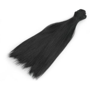 Paruka / vlasy pro panenky 800899/3 černá, délka vlasů 20cm, návin 1m