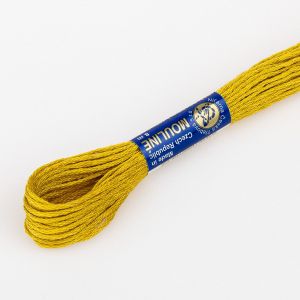 Vyšívací příze MOULINE / MULINKA 1782 tmavě okrová, jednobarevná, 2g/8m