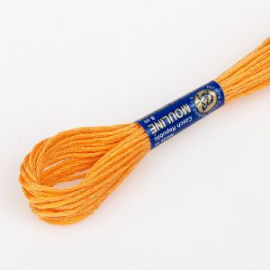 Vyšívací příze MOULINE / MULINKA 2752 středně oranžová, jednobarevná, 2g/8m