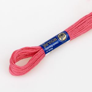 Vyšívací příze MOULINE / MULINKA 3352 grenadina růžová, jednobarevná, 2g/8m