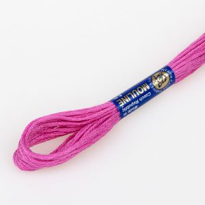 Vyšívací příze MOULINE / MULINKA 3452 cyklámenová růžová, jednobarevná, 2g/8m
