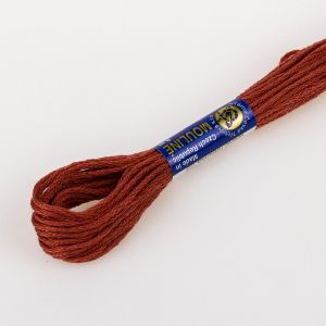 Vyšívací příze MOULINE / MULINKA 3762 červeno-hnědá, jednobarevná, 2g/8m