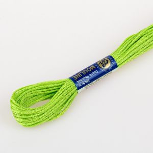 Vyšívací příze MOULINE / MULINKA 6122 jarní zeleň, jednobarevná, 2g/8m