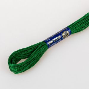 Vyšívací příze MOULINE / MULINKA 6192 zelená, jednobarevná, 2g/8m