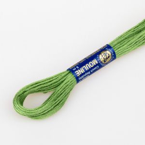 Vyšívací příze MOULINE / MULINKA 6242 hruškově zelená, jednobarevná, 2g/8m