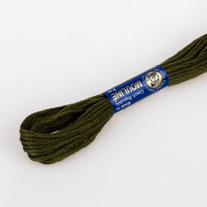 Vyšívací příze MOULINE / MULINKA 6792 rašelinová zelená, jednobarevná, 2g/8m