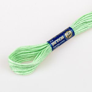 Vyšívací příze MOULINE / MULINKA 6812 nilská zelená, jednobarevná, 2g/8m