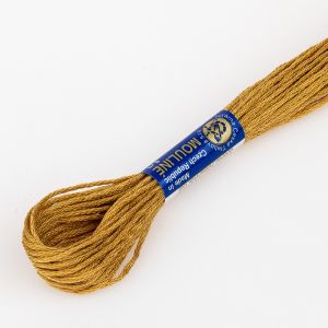 Vyšívací příze MOULINE / MULINKA 7142 zlato-hnědá, jednobarevná, 2g/8m
