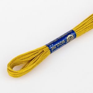 Vyšívací příze MOULINE / MULINKA 7182 hořčicová, jednobarevná, 2g/8m