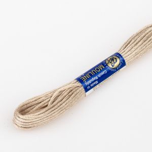 Vyšívací příze MOULINE / MULINKA 7312 bílá káva krémová, jednobarevná, 2g/8m