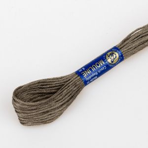 Vyšívací příze MOULINE / MULINKA 7972 olivově hnědá, jednobarevná, 2g/8m